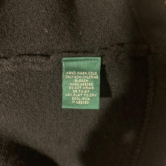 Lauren Ralph Lauren Black/Gold Shawl Collar Wool Sweater sz L - Picture 5 of 5